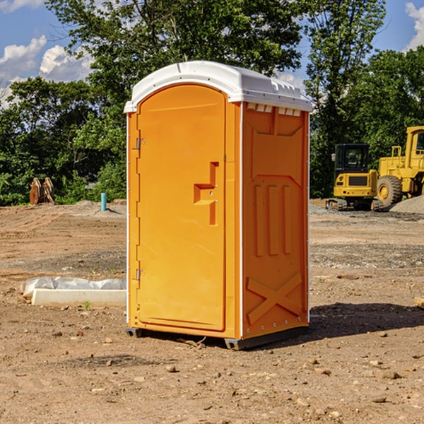 how often are the portable restrooms cleaned and serviced during a rental period in Flowood